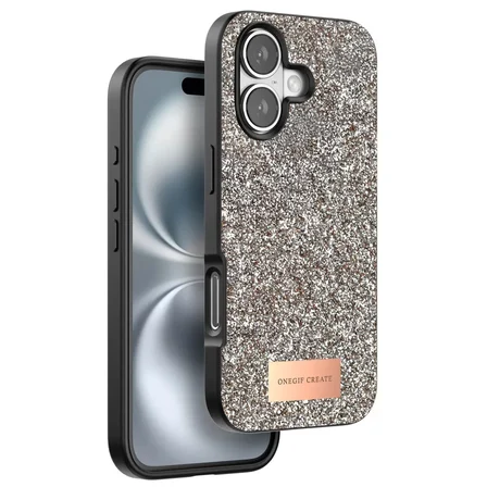iPhone 16 Plus Bright Simli Kapak - Gold