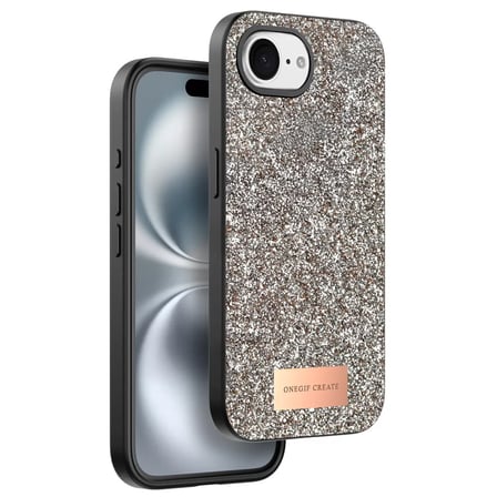 iPhone 16E Bright Simli Kapak - Gold