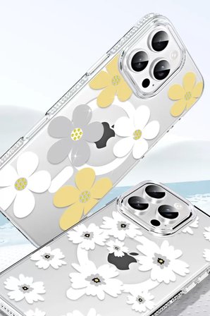 iPhone 16 Pro Max Floral Magsafe Kapak - Pembe