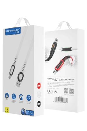 DC24 Micro USB Kablo 1.2M 4A - Kırmızı