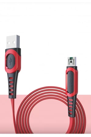 DC24 Micro USB Kablo 1.2M 4A - Kırmızı