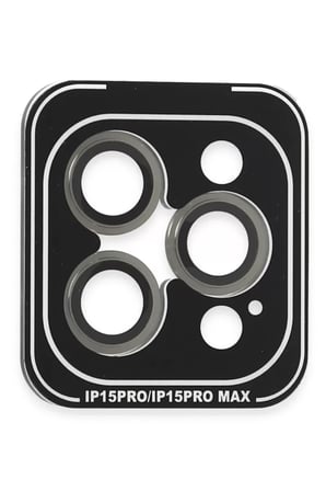 iPhone 15 Pro Max PVD Metal Kamera Lens - Gri