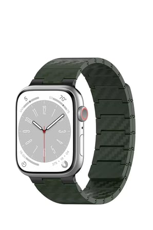 Watch 45mm Carbon Steel Kordon - Koyu Yeşil