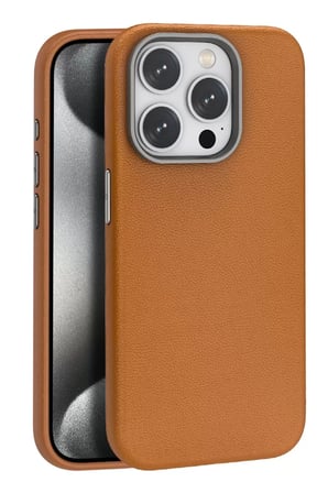 iPhone 16 Pro Wonder Deri Magsafe Kapak - Kahverengi