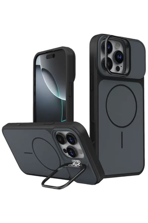 iPhone 16 Pro Max Pale Magsafe Standlı Kapak - Siyah