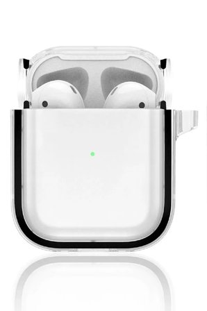 Airpods 4 (4.nesil) Shiny Şeffaf Kılıf - Siyah