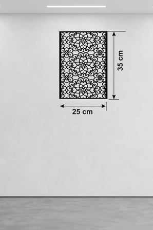 Selçuklu Yıldızı Temalı Ahşap Duvar Tablosu - 25x35 cm Lazer Kesim Dekoratif Pano