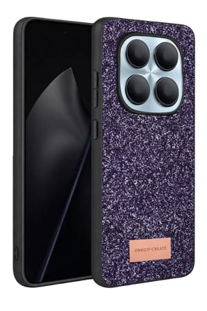 Note 15 4G Bright Simli Kapak - Derin Mor
