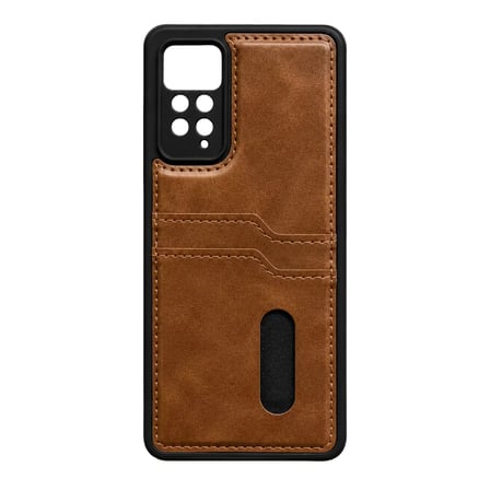 Note 12 Pro 4G Kılıf Sara Kartvizitli Deri Kılıf - Taba