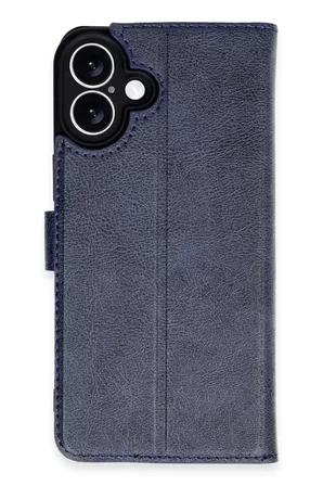 iPhone 16 Kılıf Trend S Plus Kapaklı Kılıf - Lacivert