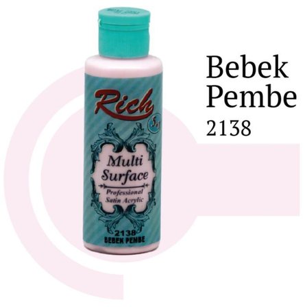 Multi Surface 2138 Bebek Pembe Akrilik Boya 120 cc