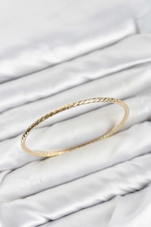 CM Gold Renk Lazer Kesim Model 65 mm Bilezik
