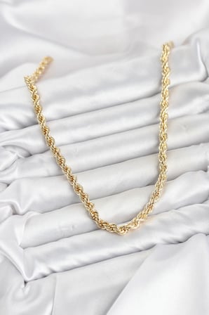 CM Burgu Model Gold Renk Pirinç 60 cm Kadın Kolye