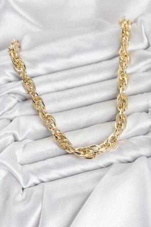 CM Kalın Burgu Model Gold Renk 60 cm Kadın Kolye