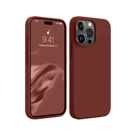 iPhone 15 Pro Max Kılıf First Silikon - Bordo