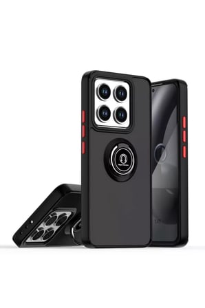 Mi 14T Pro Kılıf Montreal Yüzüklü Silikon Kapak - Siyah