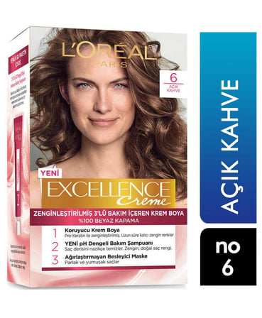 Excellence Saç Boyası - Açık Kahve No 6