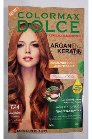 Colormax Dolce Amonyaksız, Doğal Set Boya - 7.44 Kumral Yoğun Bakır
