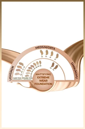 Mattifying Extreme Wear 125 Beige Ivory Mat Bitişli SPF 15 Kapatici Fondöten