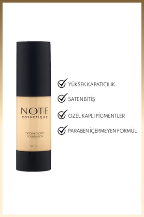 Detox Protect Canlandırıcı Fondöten - 01 Beige