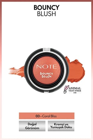 Bouncy Blush Yumuşak Kremsi Allık - 03 Coral Bliss