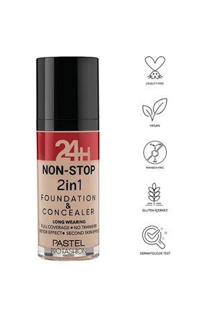 Fondöten & Profashion 24H Non Stop 2İN1 Foundation & Concealer No: 605 Sand