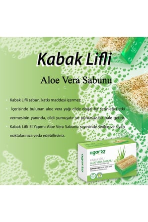 Doğal Kalıp Sabun 150gr - Aloe veralı Kabak Lifli