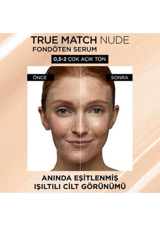 L'Oreal True Match Nude Serum Fondöten - 3 4 Light Medium