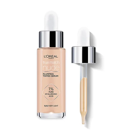 Paris Fondöten & Hyalüronik Asit İçeren True Match Nude No: 0.5-2 30ML Çok Açık Ton Very Light