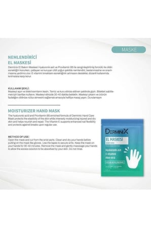 El Bakim Maskesi & Hyaluronik Asit E Vitamini Aloe Vera Özlü El Maskesi