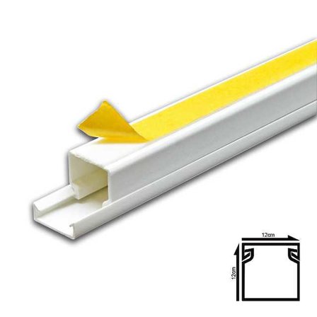 Kablo Kanalı 12x12 2mt Yapışkanlı
