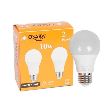 10W 2li Beyaz Led Ampül