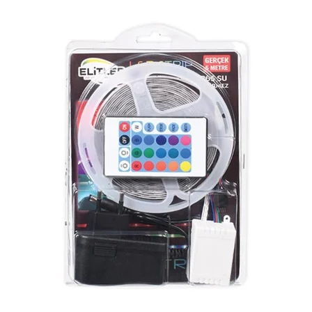 led Şerit 5mt Rgb Kumandalı Tek Çipli