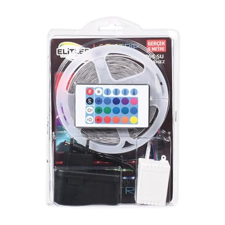 led Şerit 5mt Rgb Kumandalı Tek Çipli