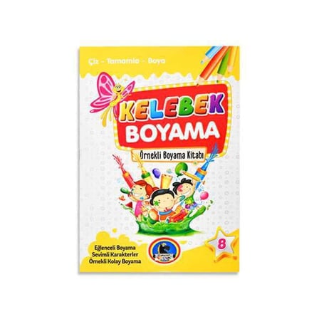 Kelebek Boyama Kitabı 32 Sayfa