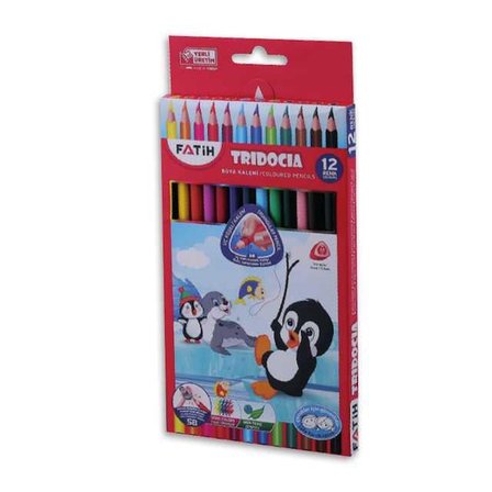 12 Renk Tridocia Tam Boy Kuru Boya Kalemi