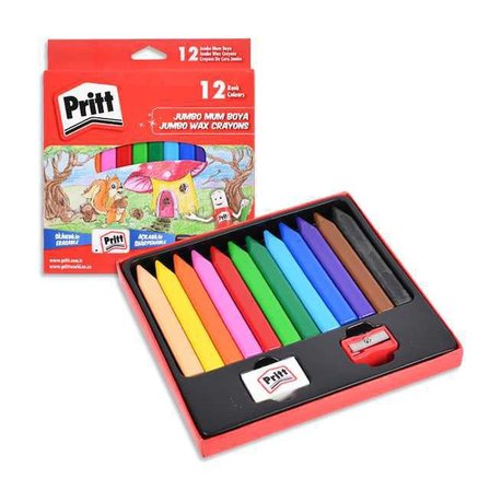12 li Silinebilir   Üçgen Mum Boya