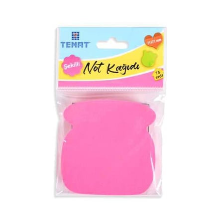 71X71 mm 4 Renk Şekilli Not Kağıdı