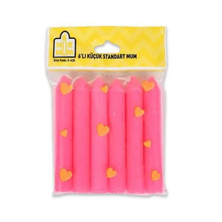 X-430 6lı Küçük Standart Mum