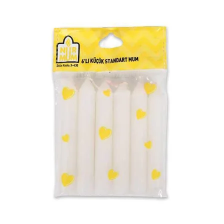 X-430 6lı Küçük Standart Mum