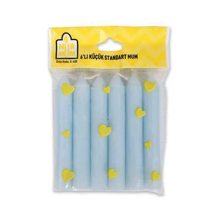 X-430 6lı Küçük Standart Mum