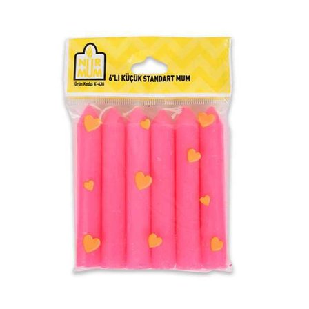 X-430 6lı Küçük Standart Mum