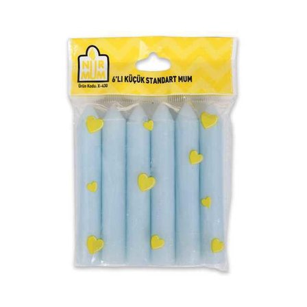 X-430 6lı Küçük Standart Mum