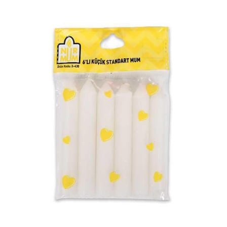 X-430 6lı Küçük Standart Mum