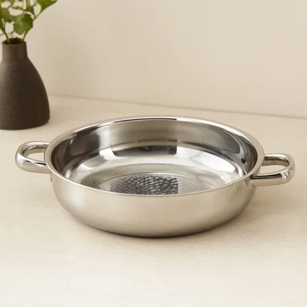 24 cm Kulplu Basık Metal Süzgeç