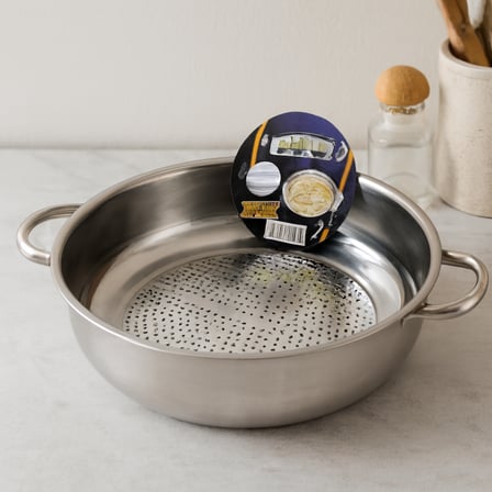 30 cm Kulplu Basık Metal Süzgeç