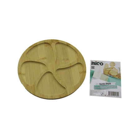 Bambu 5 Bölmeli Yuvarlak Servis Tepsisi 20 X 1.4 Cm