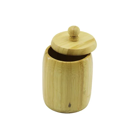 Kapaklı Ahşap Bambu Şekerlik 7.5 x 8.5 cm