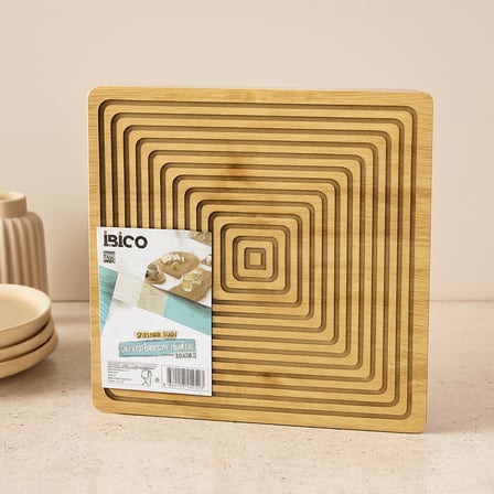 Bambu Servis Ve Sunum Tahtası 28X28 Cm (Çift Taraflı)