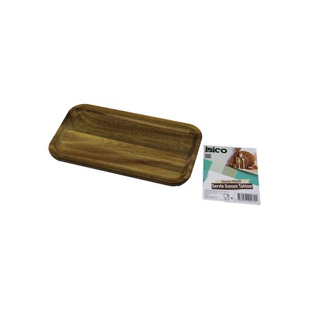Akasya Ahşap Dikdörtgen Servis Tepsisi 25x14x1.4 cm